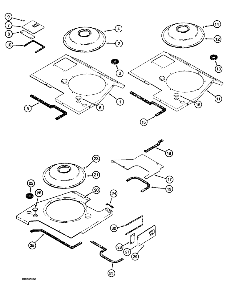 Схема запчастей Case IH 2055 - (9A-80) - DRUM COVERS (13) - PICKING SYSTEM