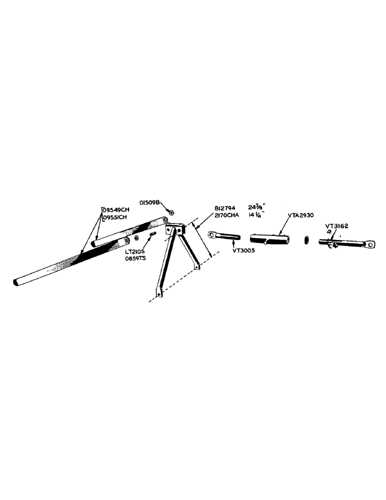 Схема запчастей Case IH 604 - (005[B]) - MAST PARTS FOR DC - SC - S1 - 400 - 410 - 401 - 411 420 AND 425 TRACTORS 