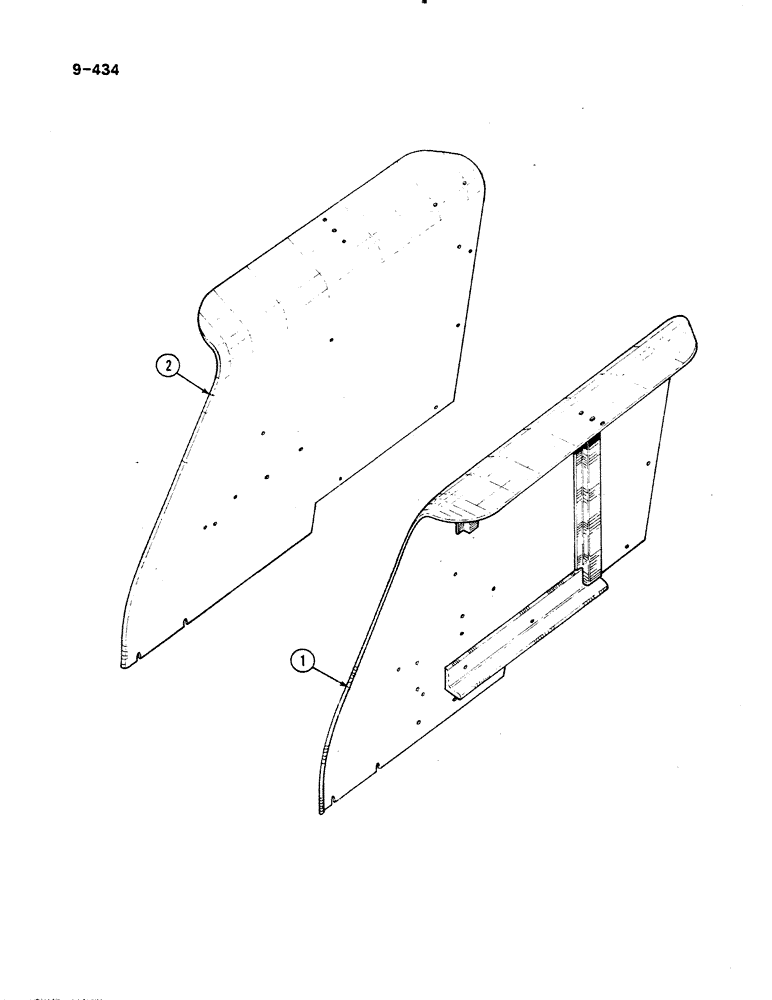 Схема запчастей Case IH 485 - (9-434) - REAR FENDERS, CROWN TYPE (09) - CHASSIS/ATTACHMENTS