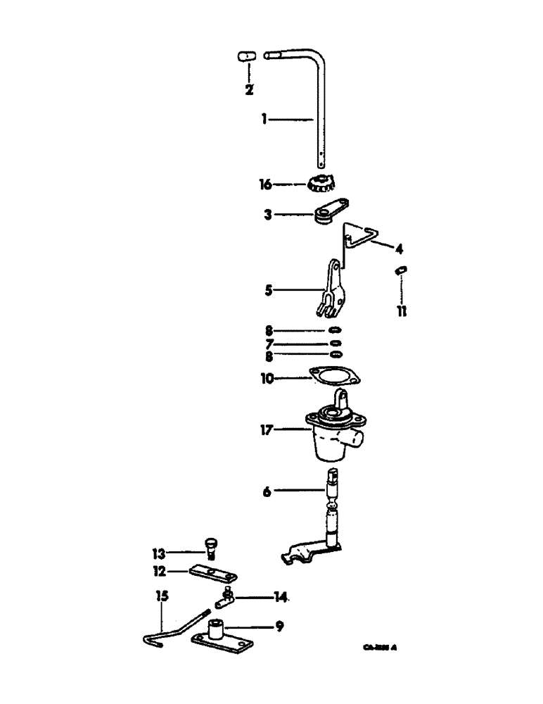 Схема запчастей Case IH 2500 - (07-074) - FORWARD AND REVERSE CONTROLS (04) - Drive Train