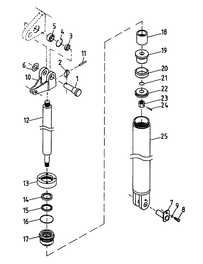 Схема запчастей Case IH 7700 - (B01-60) - HYDRAULIC CYLINDER, BASECUTTER LIFT 7700, FLORIDA OPTION Hydraulic Components & Circuits