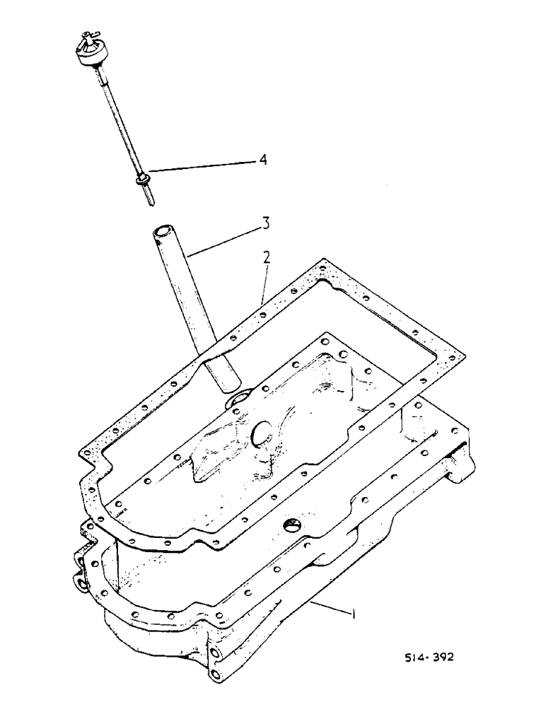 Схема запчастей Case IH 584 - (12-063) - CRANKCASE OIL PAN Power