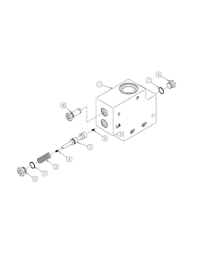 Схема запчастей Case IH STX325 - (08-25) - STANDARD HYDRAULICS PRIORITY VALVE ASSY (08) - HYDRAULICS