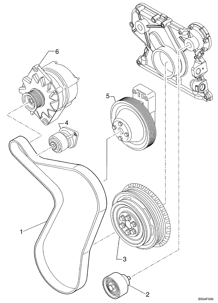 Схема запчастей Case IH 465 - (02-34) - WATER PUMP - CONTROL (02) - ENGINE