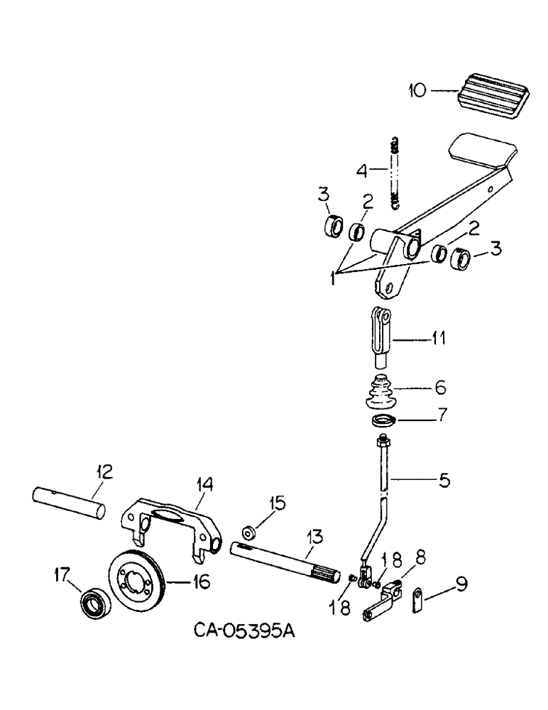 Схема запчастей Case IH 4586 - (07-04) - DRIVE TRAIN, CLUTCH CONTROLS, 4586 TRACTORS (04) - Drive Train