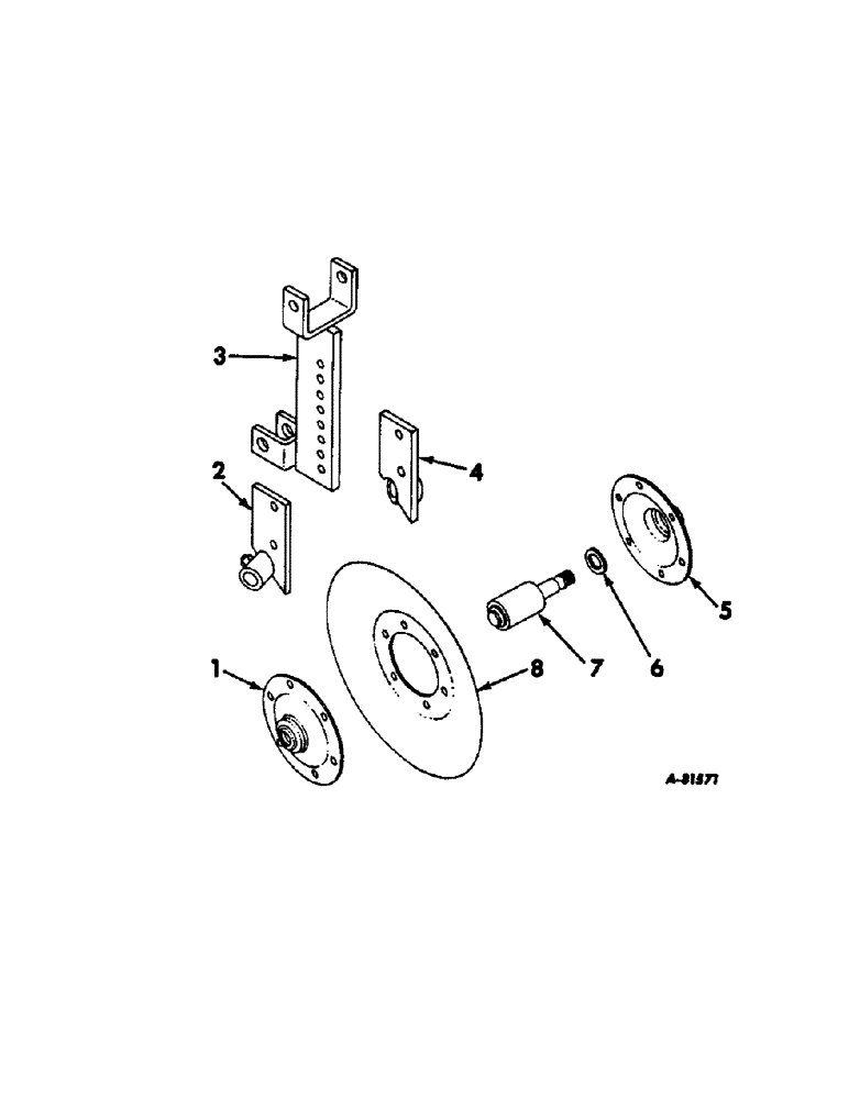 Схема запчастей Case IH 455 - (G-15) - DISK FURROWING ATTACHMENT, W/9 INCH DISK, ONE PER ROW 