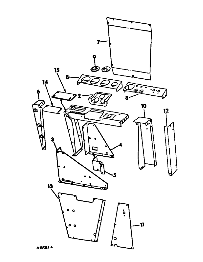 Схема запчастей Case IH 95 - (11-01) - INSTRUMENTS, INSTRUMENT PANEL, COVER AND CONTROL PANEL SHEETS Instruments