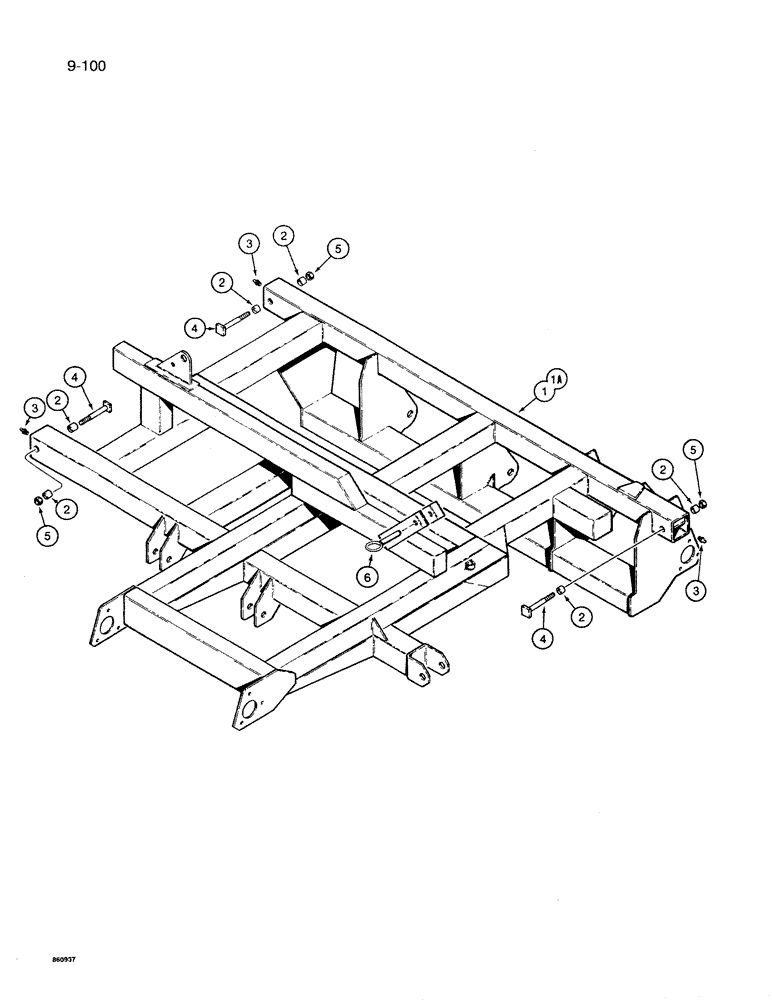 Схема запчастей Case IH 8500 - (9-100) - DRILL FRAME SECTION NUMBER THREE, 33 FOOT WIDE DRILL (09) - CHASSIS/ATTACHMENTS