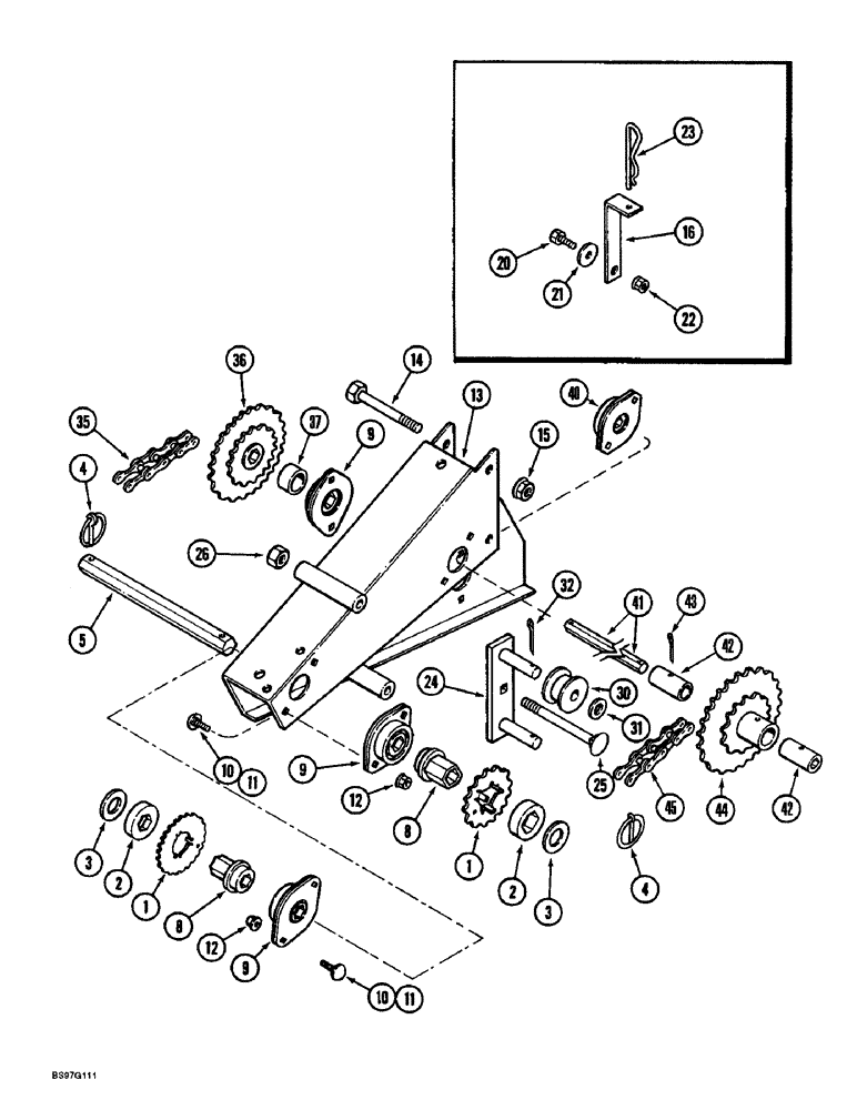 Схема запчастей Case IH 900 - (9-206) - SEED DRIVE SPEED CHANGE ASSEMBLY (09) - CHASSIS/ATTACHMENTS