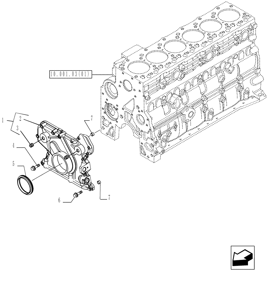 Схема запчастей Case IH P140 - (10.102.02[02]) - CRANKCASE COVERS (10) - ENGINE