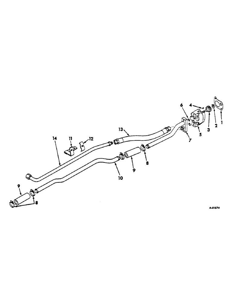 Схема запчастей Case IH 2444 - (F-03) - HYDRAULICS SYSTEM, HYDRAULIC POWER SUPPLY, GASOLINE ENGINE TRACTORS (07) - HYDRAULIC SYSTEM