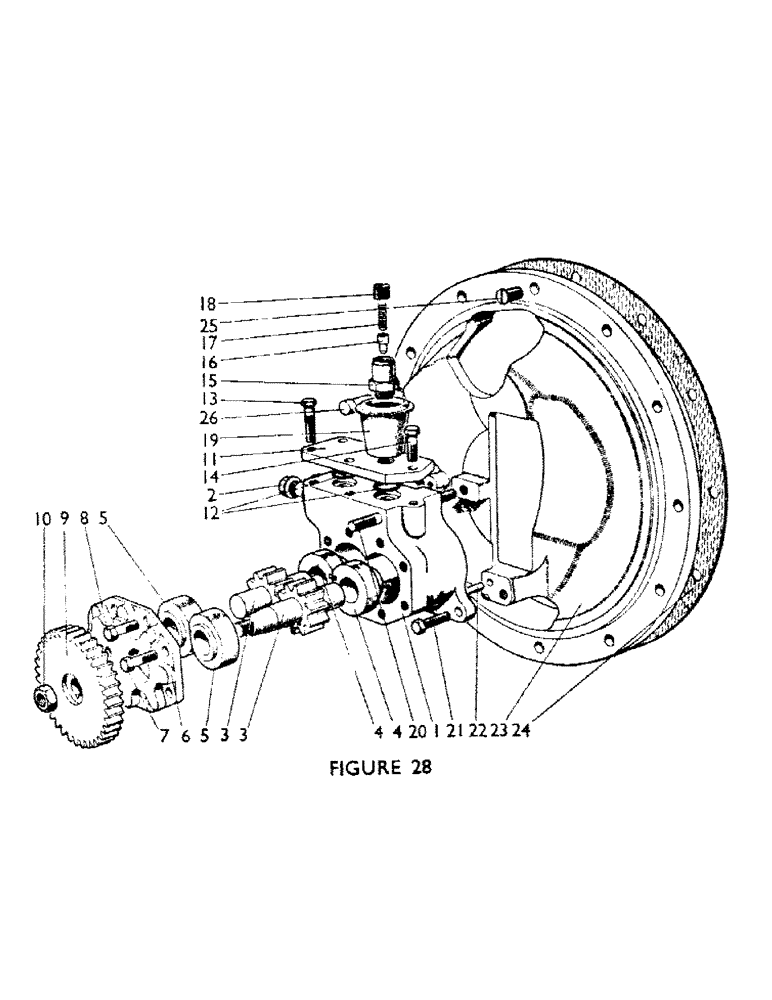 Схема запчастей Case IH 770B - (047) - HYDRAULIC LIFT PUMP, TRACTOR 580001 TO 586962 (07) - HYDRAULIC SYSTEM