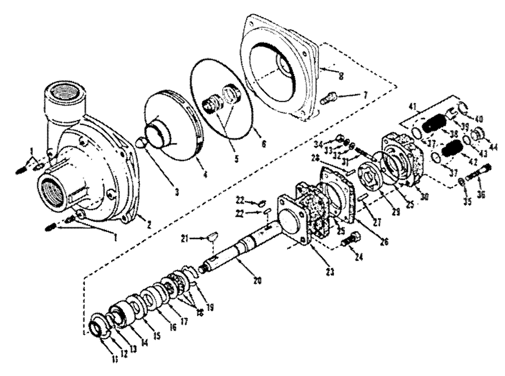 Схема запчастей Case IH PATRIOT NT - (08-006) - LIQUID PUMP - SEALS & REPAIR PARTS Liquid Plumbing