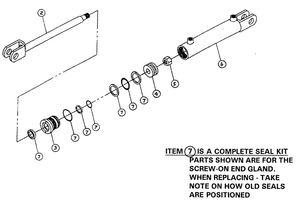 Схема запчастей Case IH PATRIOT 150 - (07-002) - HYDRAULIC CYLINDER - BOOM HEIGHT (2.5" X40"- 1 1/4" DIA. ROD) Cylinders