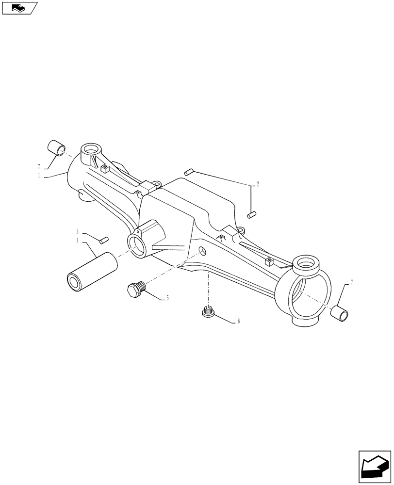 Схема запчастей Case IH PUMA 130 - (25.100.09) - VAR - 330408, 330429, 330430 - CL.4 FRONT AXLE - HOUSING (25) - FRONT AXLE SYSTEM