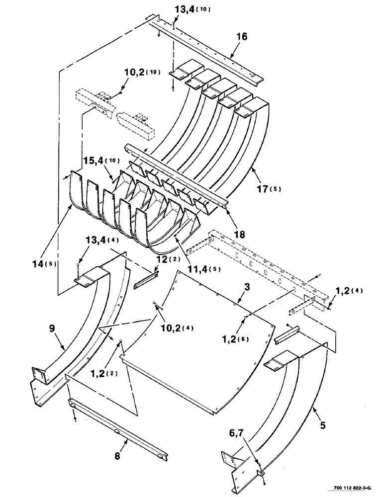 Схема запчастей Case IH 8580 - (05-18) - FEEDER CHUTE ASSEMBLY (13) - FEEDER