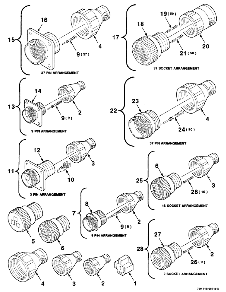 Схема запчастей Case IH RS451 - (4-30) - ELECTRICAL HARNESS SERVICE PARTS, CONTINUED (06) - ELECTRICAL