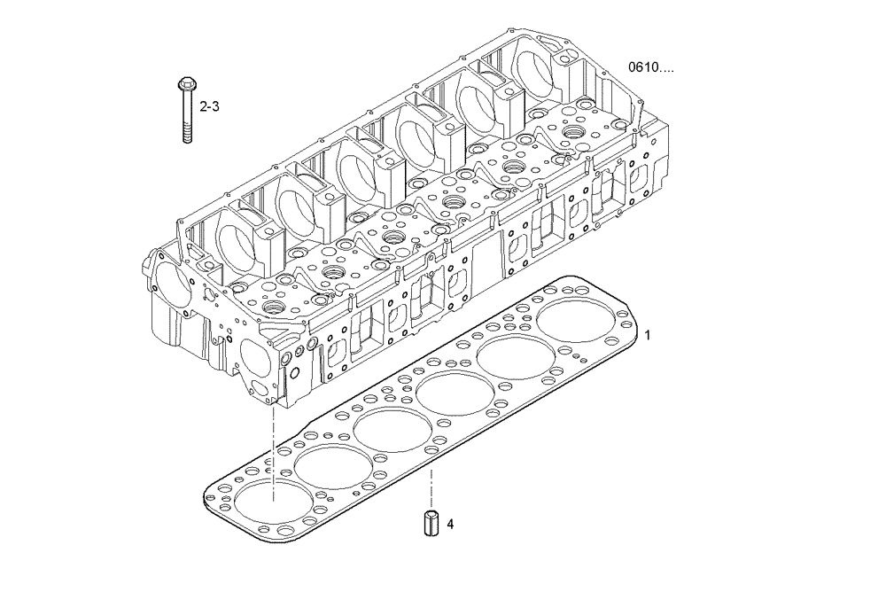 Схема запчастей Case IH F3AE0684G B005 - (0604.002) - CYL.HEAD GASKET 