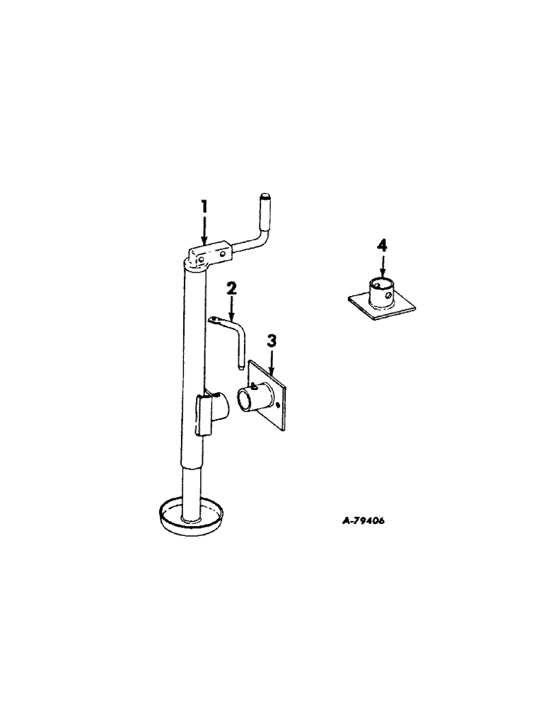 Схема запчастей Case IH 411 - (S-13) - JACK ATTACHMENT, FOR TRAILING TYPE, 1968 TO 1971 