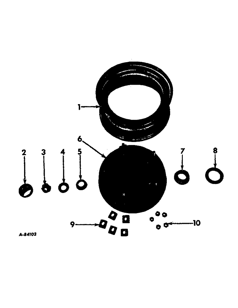 Схема запчастей Case IH VARIOUS - (B-127) - SPOKE WHEELS, WITH BRAKES, 1965 AND SINCE 