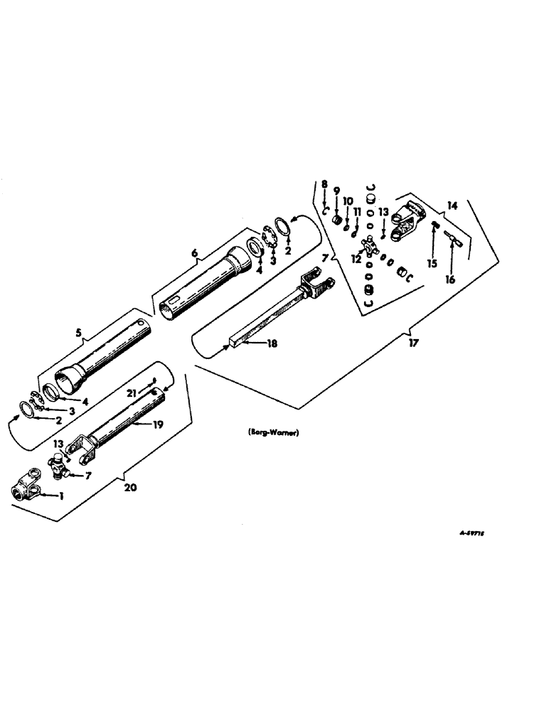 Схема запчастей Case IH 6 - (A-12) - FRONT POWER DRIVE AND SHIELDS, BORG, WARNER 