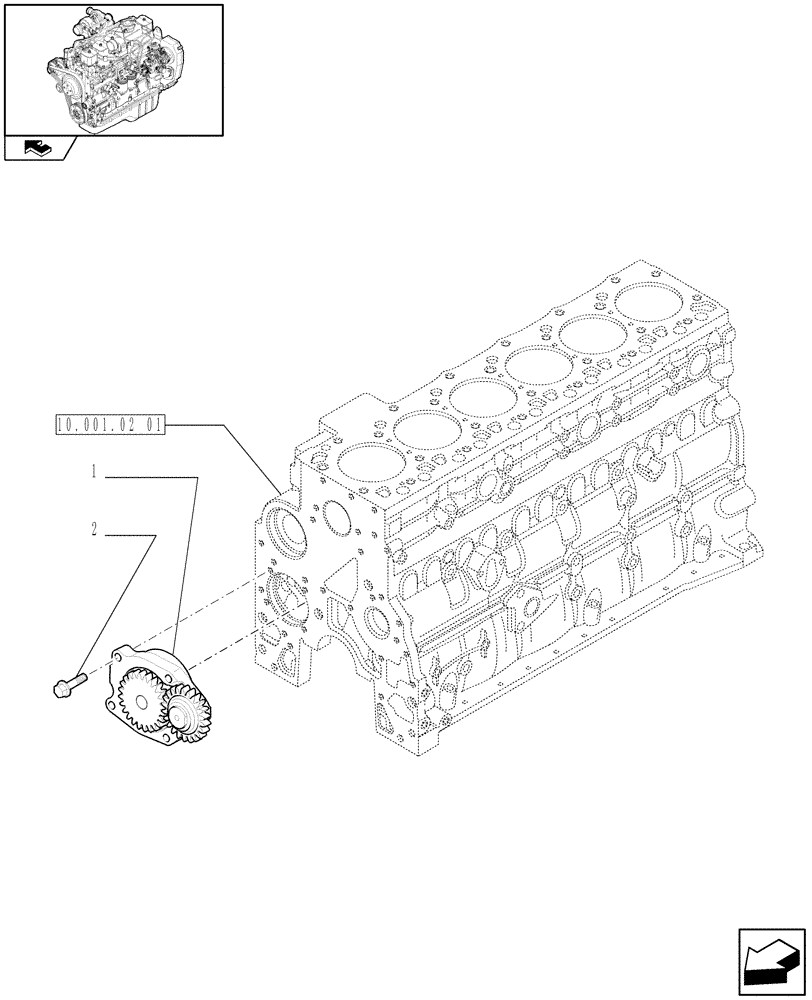 Схема запчастей Case IH F4GE9684R J603 - (10.304.01) - OIL PUMP - ENGINE (2853590) 