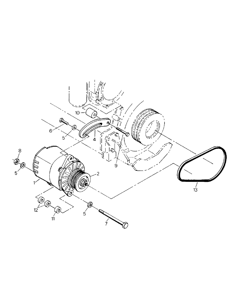 Схема запчастей Case IH SM-325 - (02-09) - ALTERNATOR AND MOUNTING, CAT 3306 ENGINE (06) - ELECTRICAL