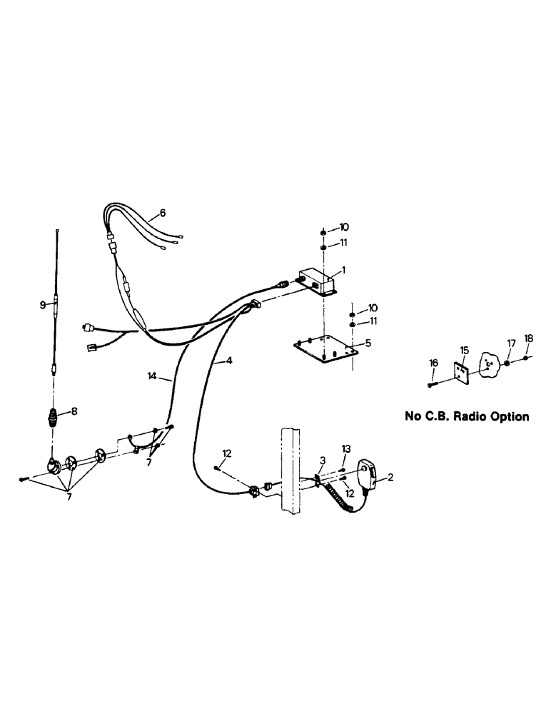 Схема запчастей Case IH PTA310 - (11-26) - C.B. RADIO & MOUNTING Options & Miscellaneous