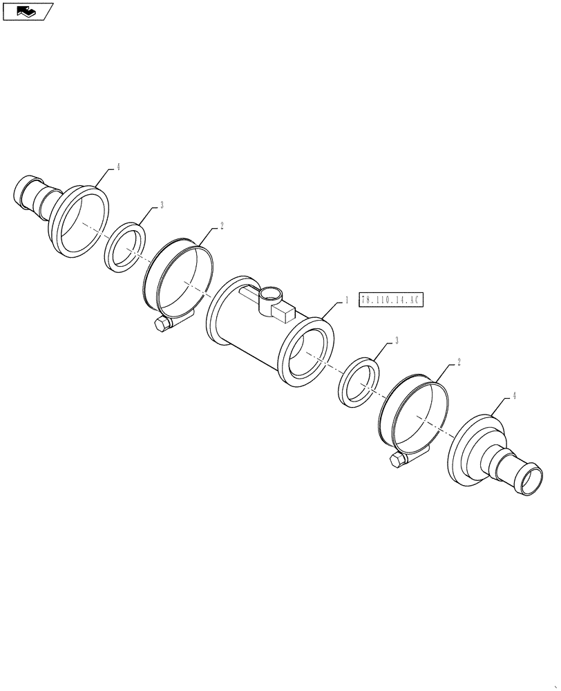 Схема запчастей Case IH 810 - (78.110.14.AB) - FLOWMETER (78) - SPRAYING