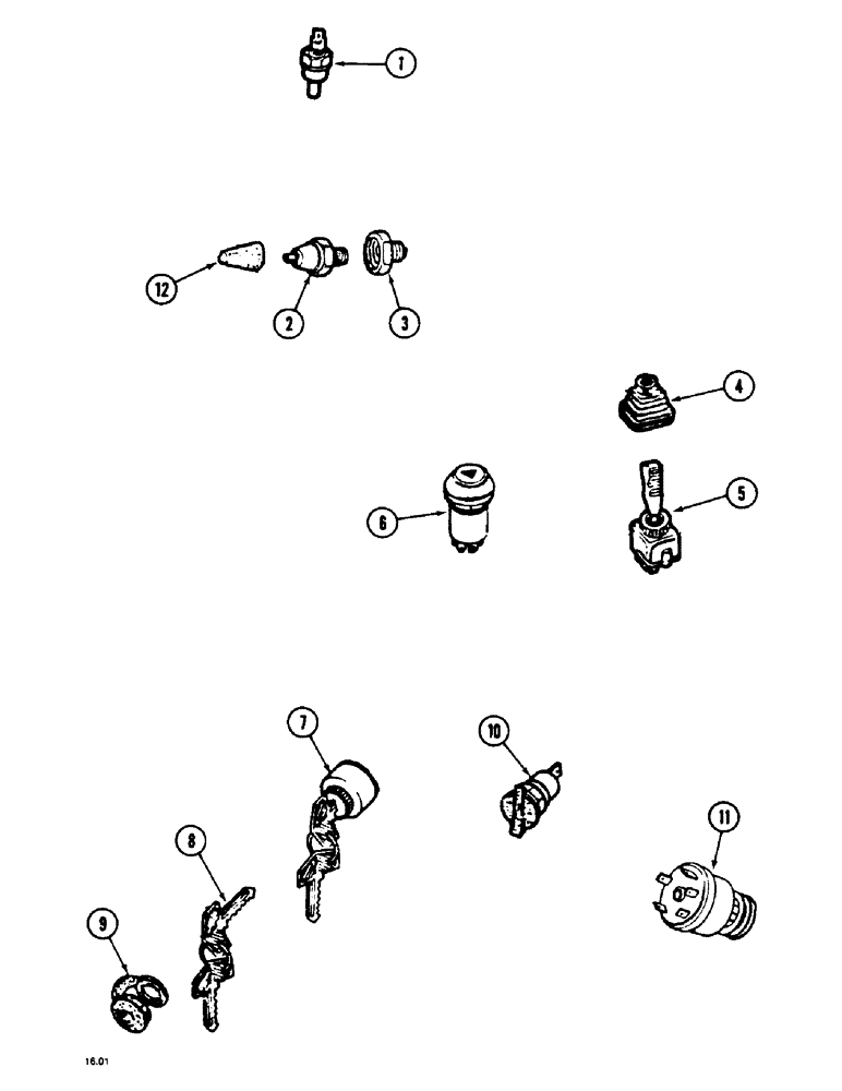 Схема запчастей Case IH 2140 - (4-28) - SWITCHES (04) - ELECTRICAL SYSTEMS