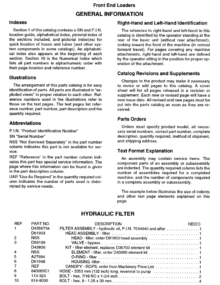 Схема запчастей Case IH 2250 - (1-4) - GENERAL INFORMATION 