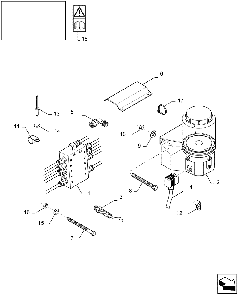 Схема запчастей Case IH LB433R - (18.84095512[01]) - DIA : AUTOMATIC GREASING PUMP - LINCOLN (18) - ACCESSORIES