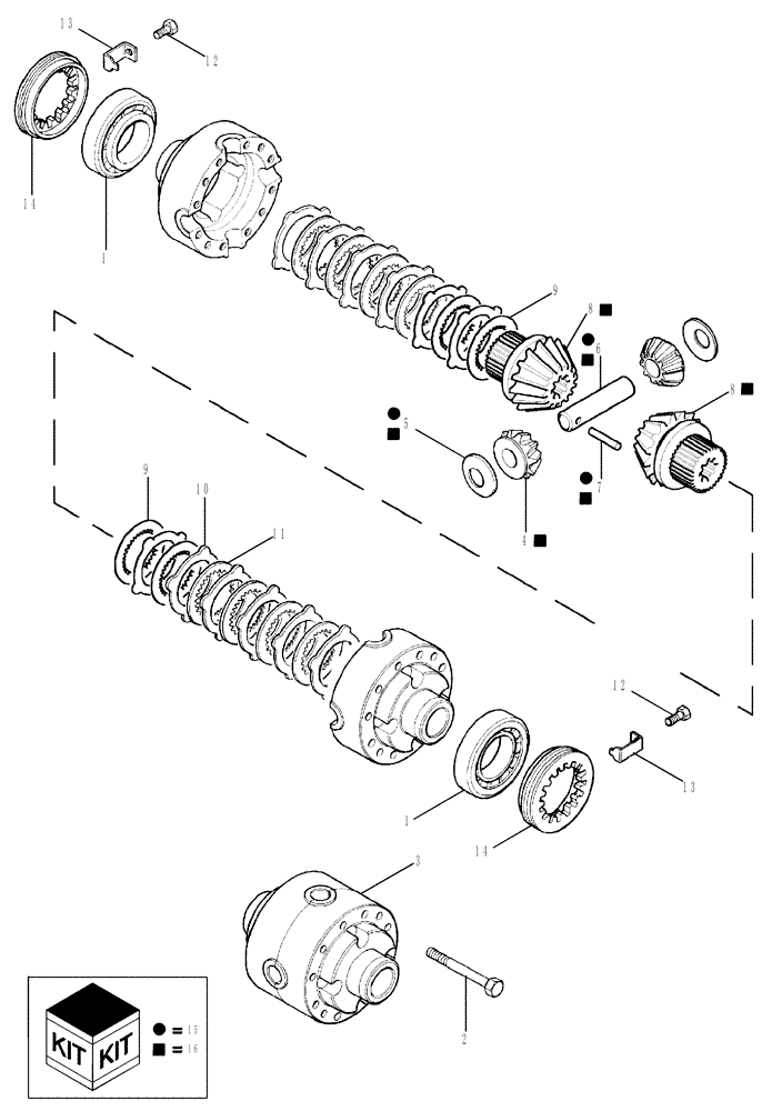 Схема запчастей Case IH MX90C - (05-19) - DIFFERENTIAL, MX90C, MX100C : 20:19, N.A. ONLY (05) - STEERING