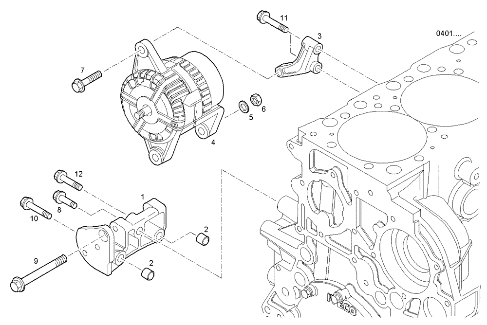 Схема запчастей Case IH F2CE9684E E015 - (4000.018) - GENERATOR 