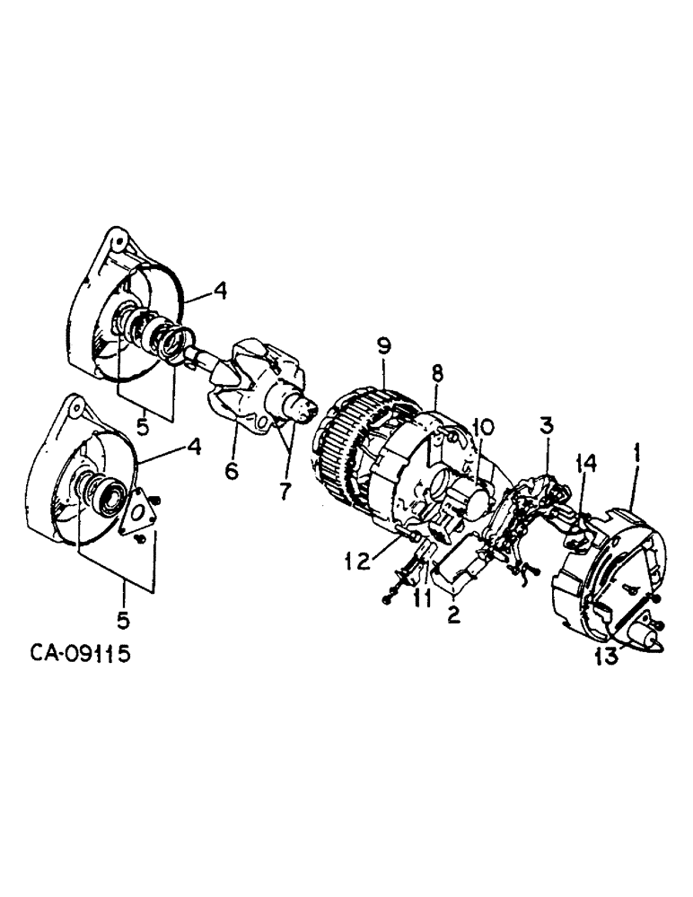 Схема запчастей Case IH 584 - (08-04) - ALTERNATOR, LUCAS A133-75 (06) - ELECTRICAL