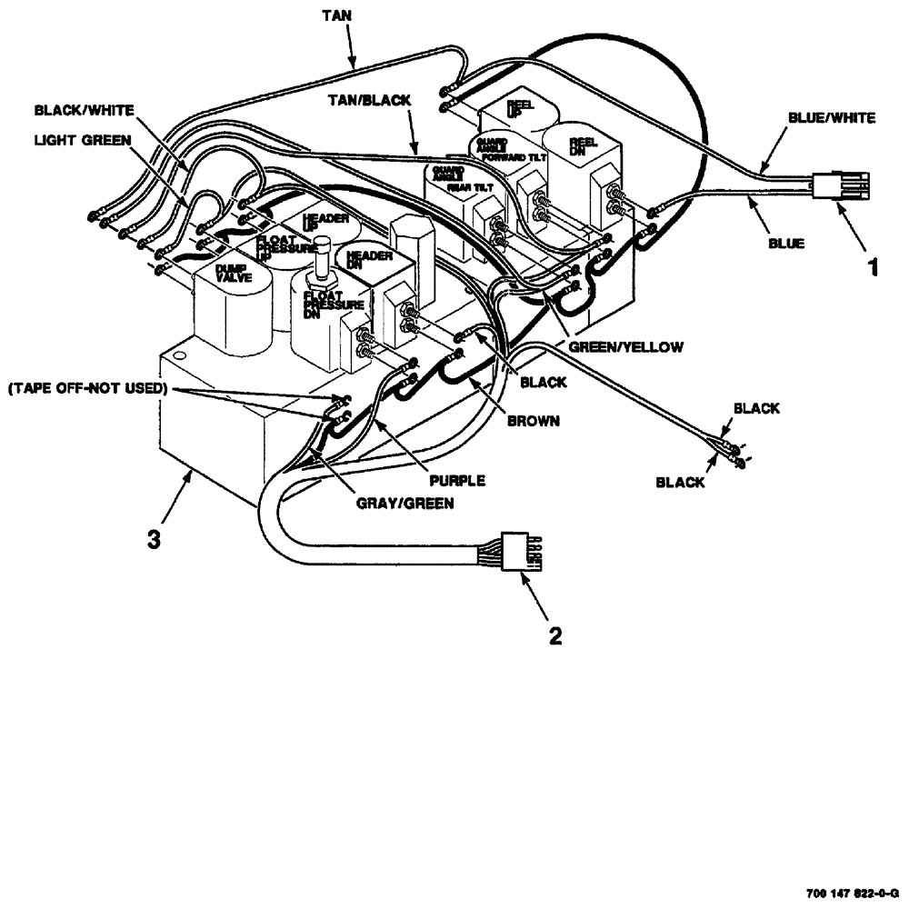 Схема запчастей Case IH 8860 - (04-32) - HYDRAULIC VALVE WIRING HARNESS ASSEMBLY (55) - ELECTRICAL SYSTEMS