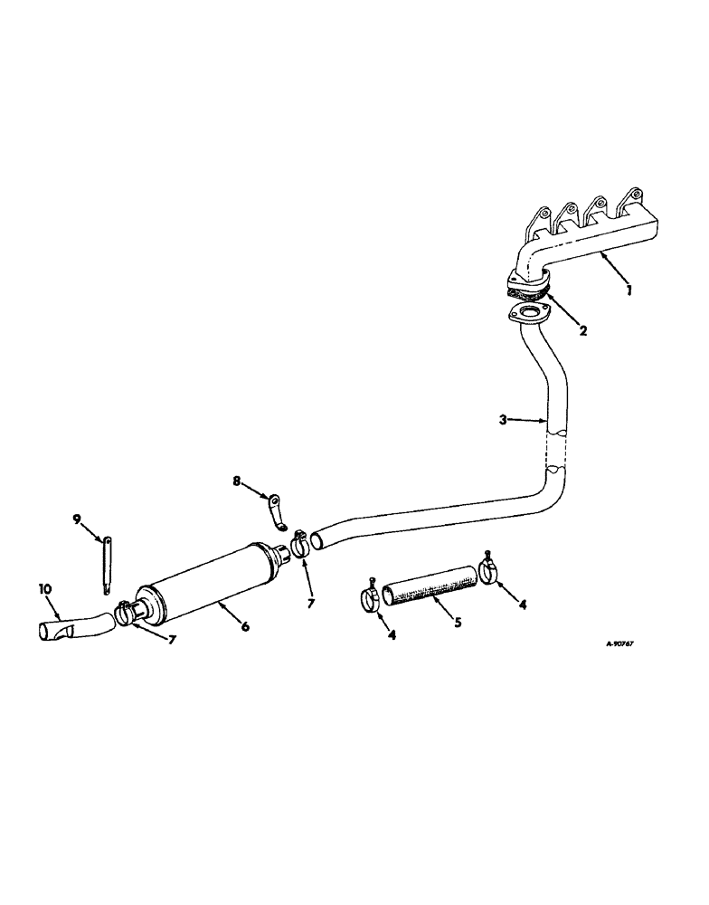 Схема запчастей Case IH 664 - (12-06) - POWER, UNDERSLUNG MUFFLER Power