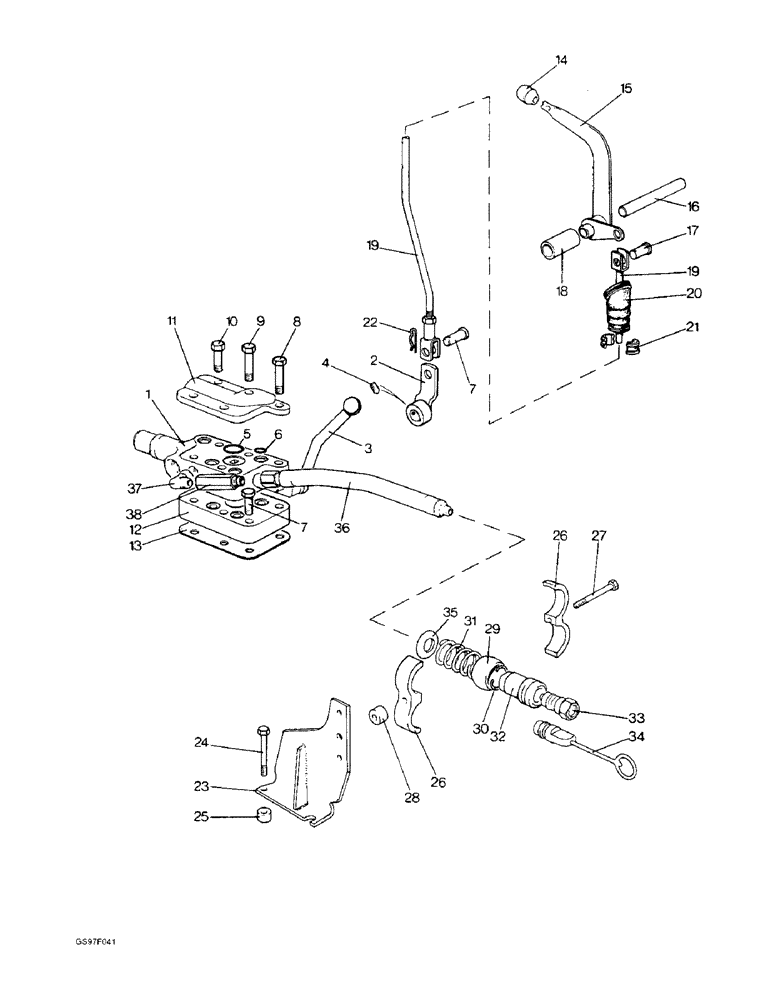 Схема запчастей Case IH 885 - (8-44) - SINGLE LIVE TAKE OFF VALVE UNITS (08) - HYDRAULICS