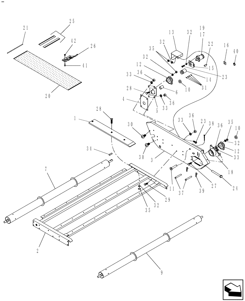 Схема запчастей Case IH CM212 - (60.220.02[01]) - PICKUP FRAME, LH 12FT (60) - PRODUCT FEEDING