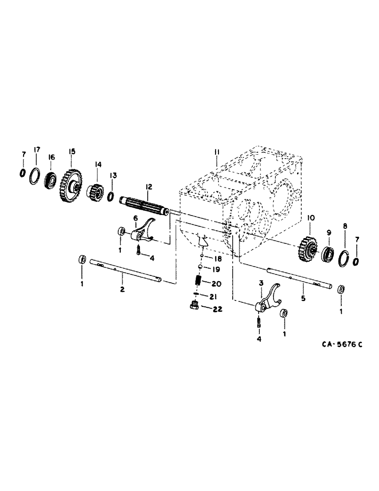 Схема запчастей Case IH 1420 - (07-02) - DRIVE TRAIN, TRANSMISSION, MAIN TRANSMISSION SHAFT Drive Train