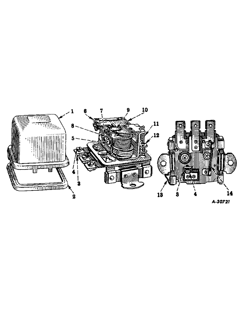 Схема запчастей Case IH FARMALL MV - (152) - ELECTRICAL SYSTEM, CARBURETED AND DIESEL ENGINES, VOLTAGE REGULATOR, DELCO REMY (06) - ELECTRICAL SYSTEMS