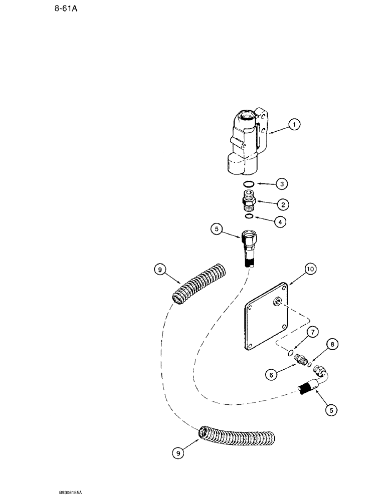 Схема запчастей Case IH 7120 - (8-61A) - REMOTE HYDRAULIC BLEED LINE (08) - HYDRAULICS