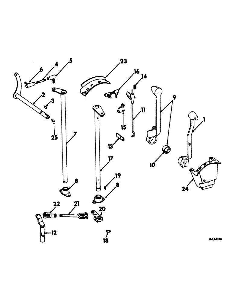 Схема запчастей Case IH 21206 - (H-07) - CONTROLS, GEAR SHIFT LEVERS Controls