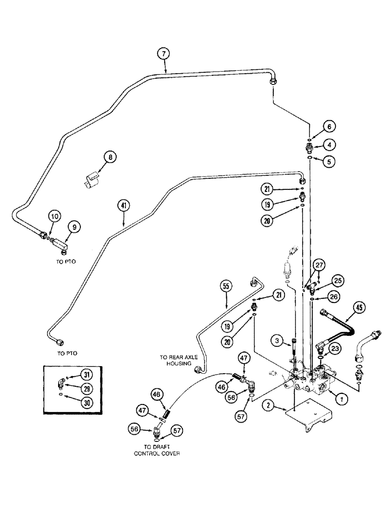 Схема запчастей Case IH 8920 - (8-006) - PTO HYDRAULICS (08) - HYDRAULICS