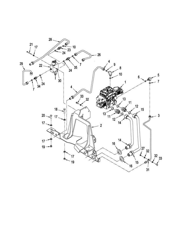 Схема запчастей Case IH STEIGER 330 - (08-23) - PRIORITY VALVE AND ATTACHING PARTS, WITH ACCUSTEER (08) - HYDRAULICS