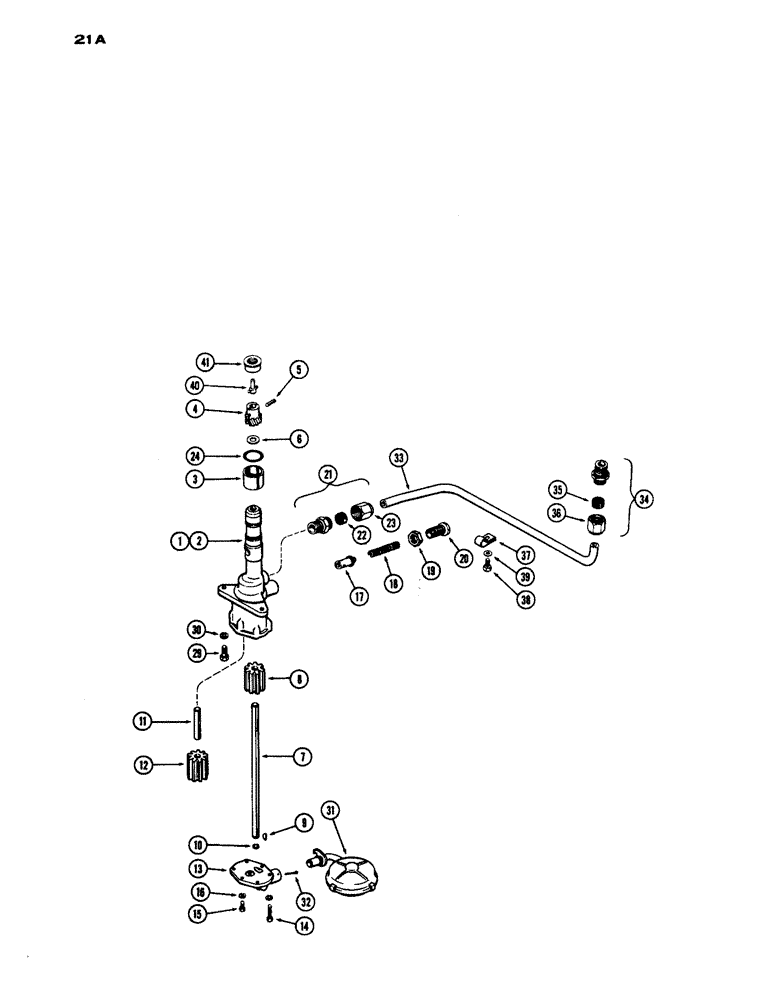 Схема запчастей Case IH 1030 - (021A) - OIL PUMP, USED PRIOR TO ENGINE SERIAL NUMBER 2174160 (02) - ENGINE