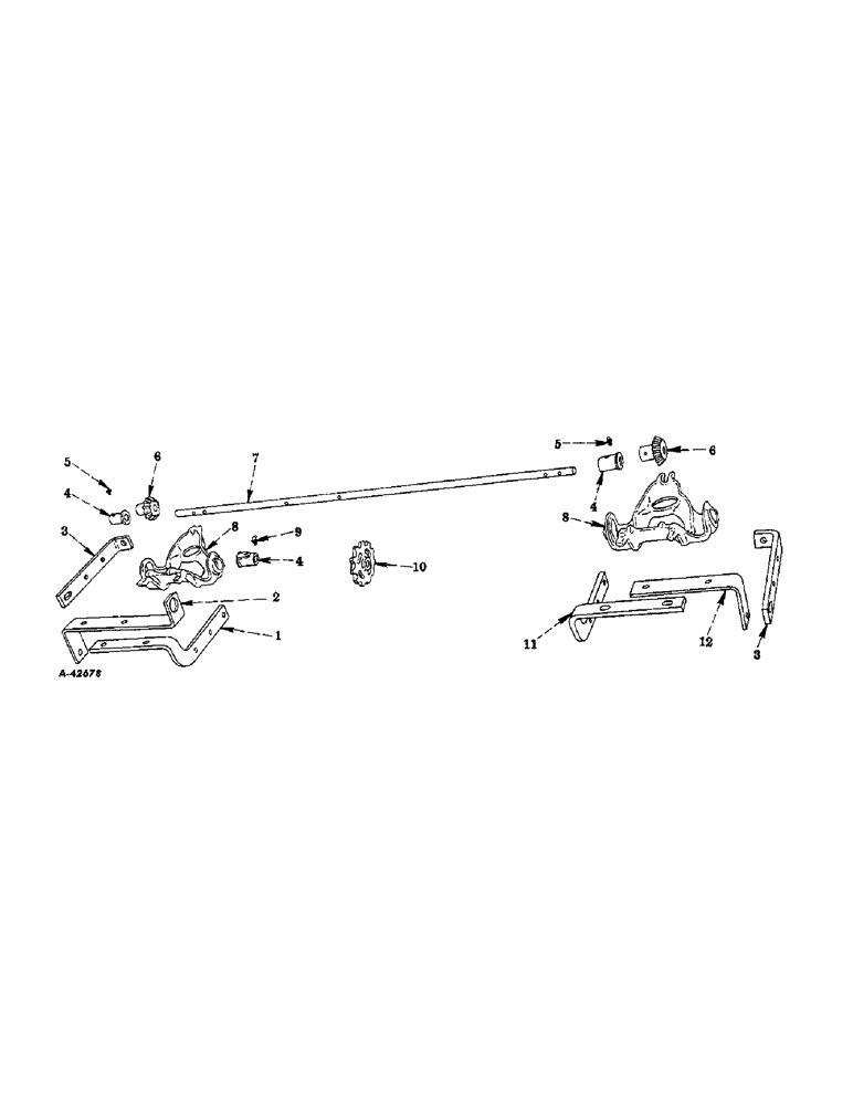 Схема запчастей Case IH 215 - (U-6) - HOPPER BRACKET AND FEED SHAFT, 1957 TO 1965 