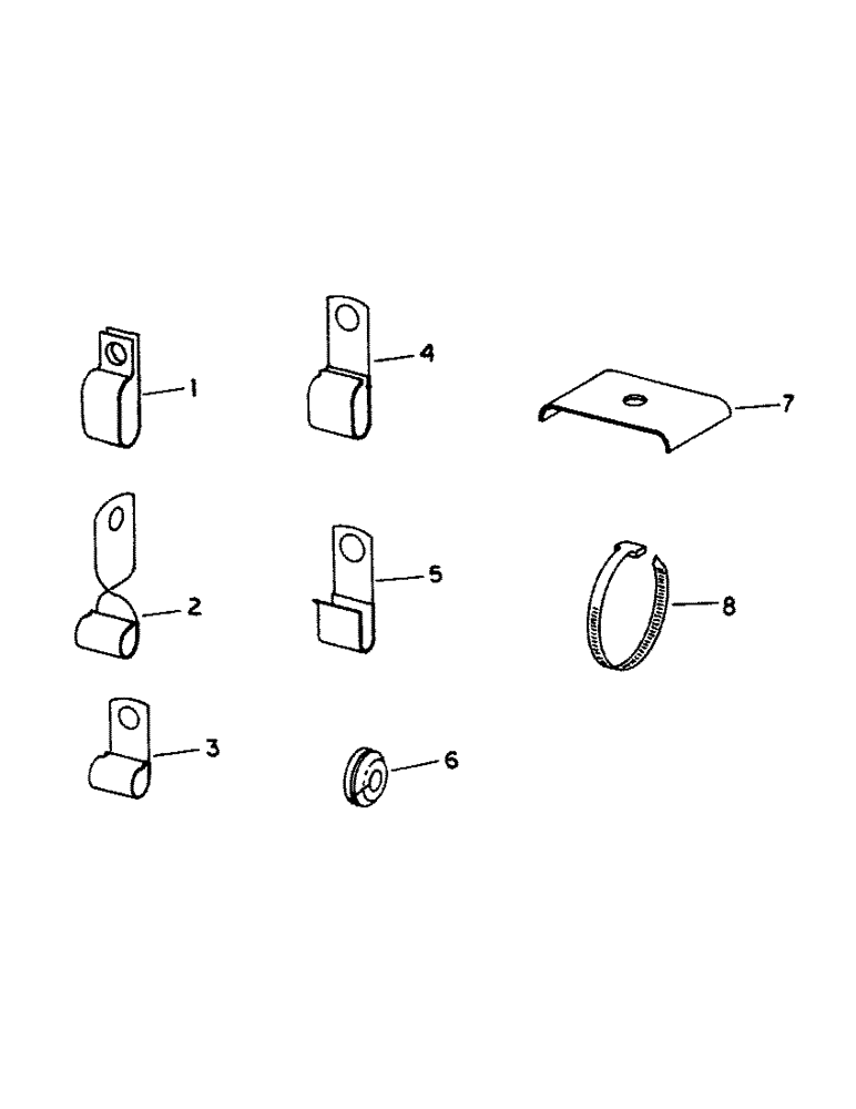 Схема запчастей Case IH 1482 - (08-01) - ELECTRICAL, CLIPS, GROMMETS AND STRAPS (06) - ELECTRICAL