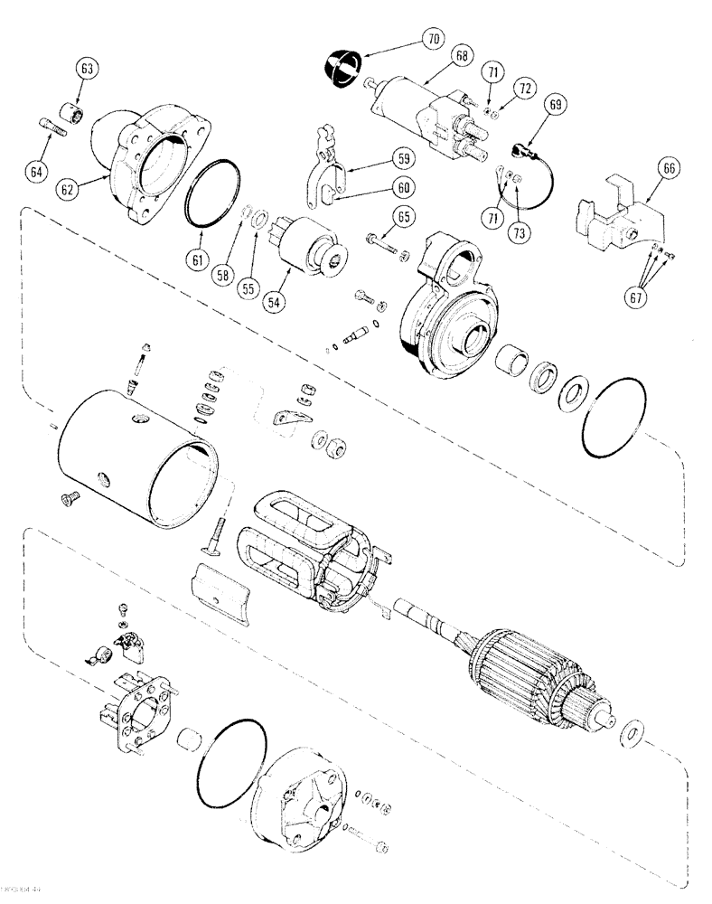 Схема запчастей Case IH 2096 - (4-038) - STARTER ASSEMBLY, NIPPONDENSO NO. 128000-5330 (CONTD) (04) - ELECTRICAL SYSTEMS