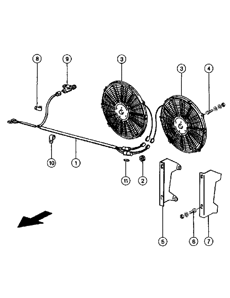 Схема запчастей Case IH 110 - (078) - CLEANING FAN (VAR.9049) (06) - PNEUMATIC/HYDRAULIC/ELECTRIC